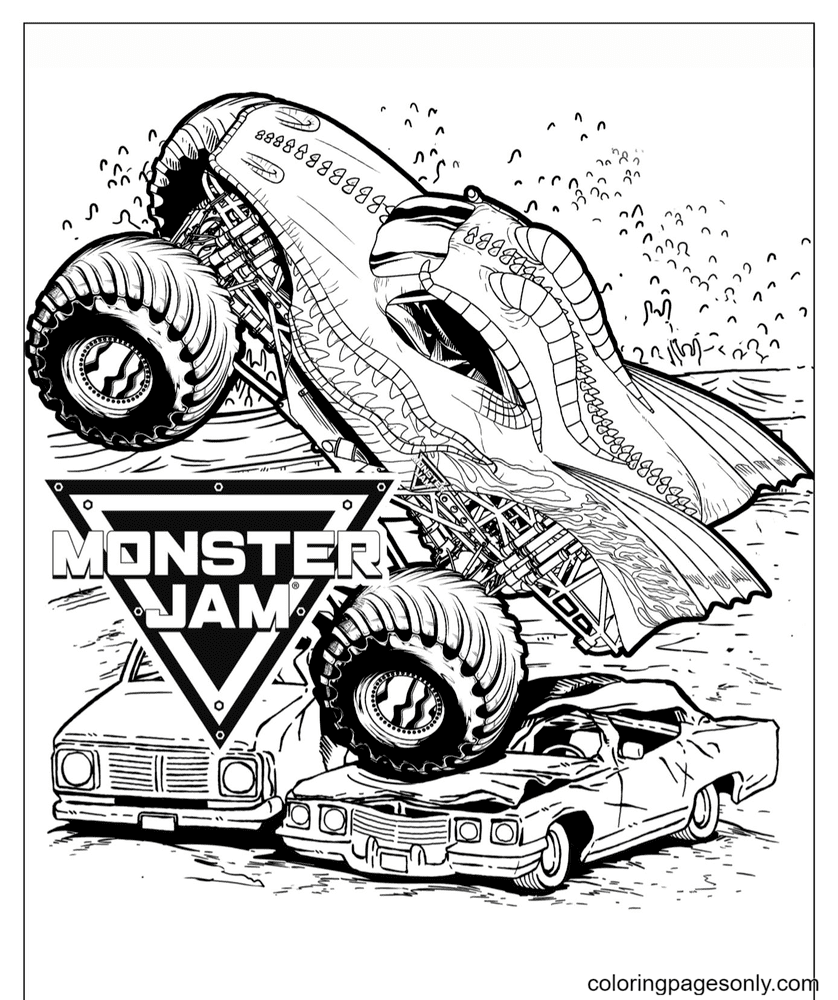 monster truck coloring pages printable
