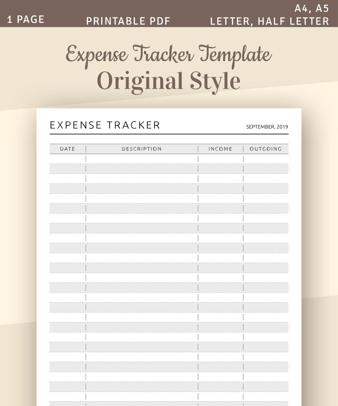 Monthly Expense Tracker Template Printable Monthly Budget Income 
