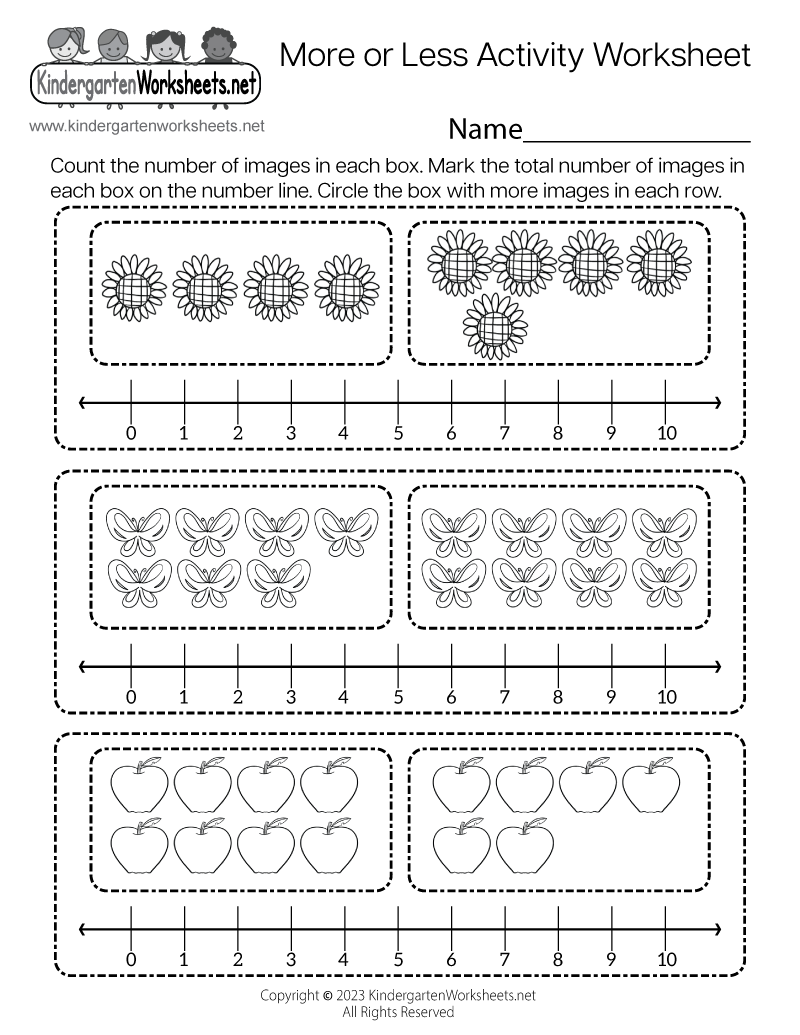 More Or Less Activity Worksheet Free Printable Digital U0026 PDF
