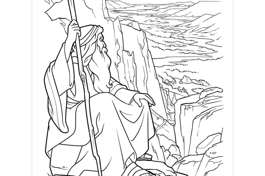 Moses And The Promised Land Coloring Page Printable