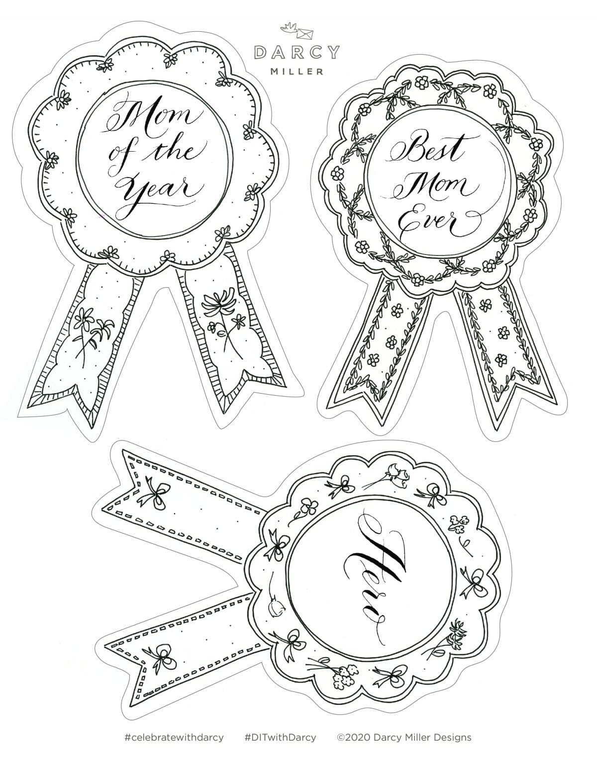 printable ribbon template