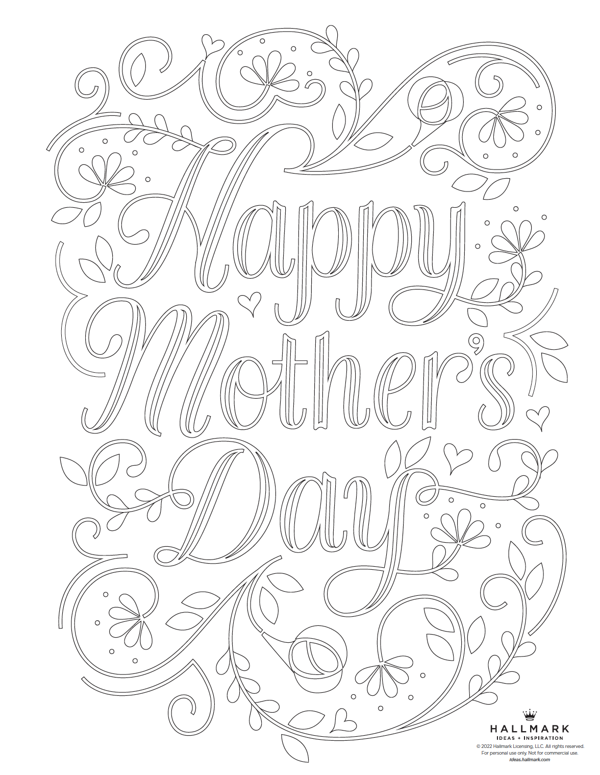 printable mothers day coloring pages