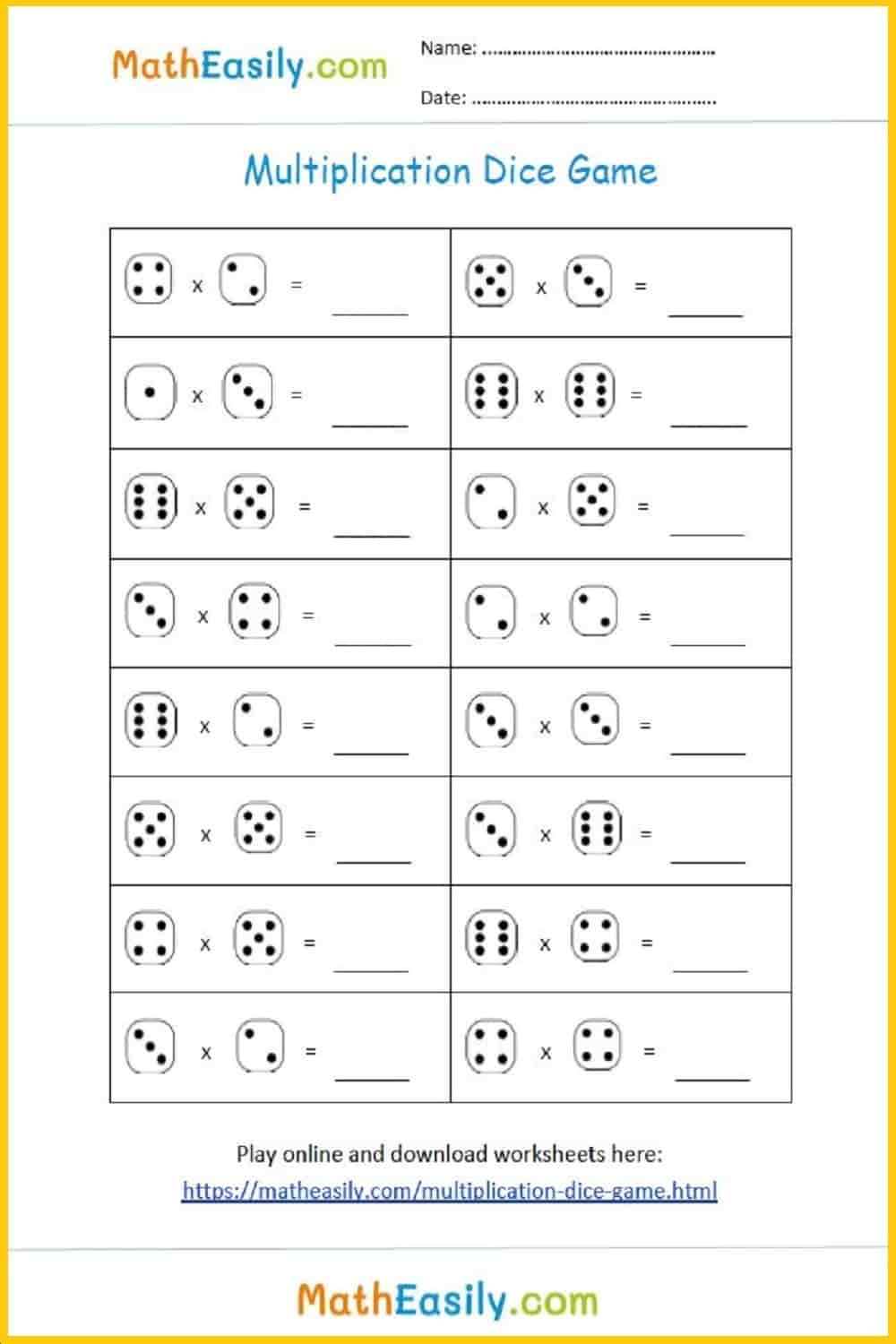 Multiplication Worksheets PDF Free Download
