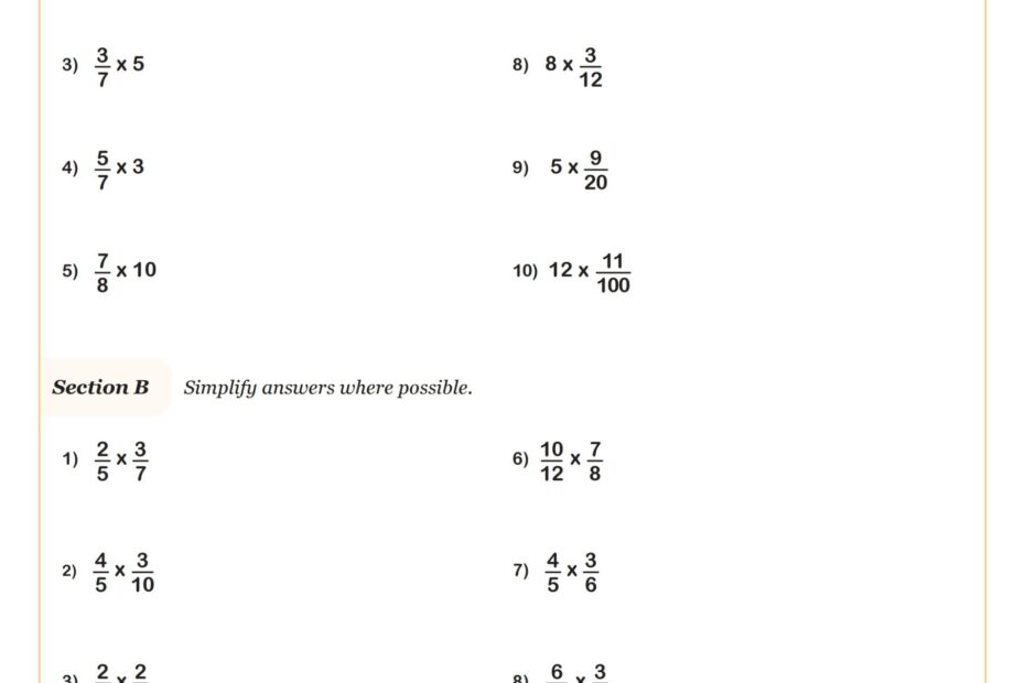 Multiplying And Dividing Fractions Worksheet 5th Grade PDF Worksheets