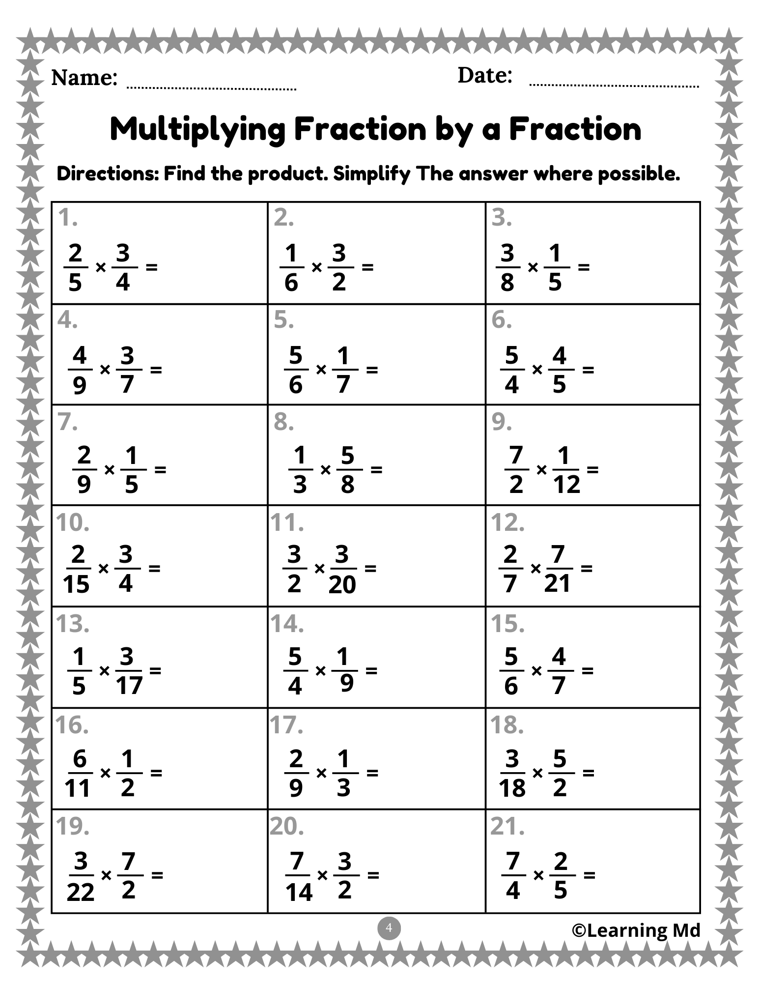 Multiplying Fractions By A Whole Numbers Fractions Mixed Numbers 