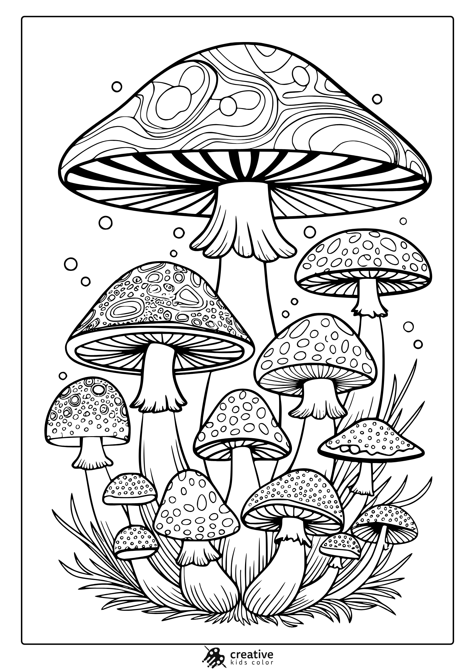 mushrooms printable