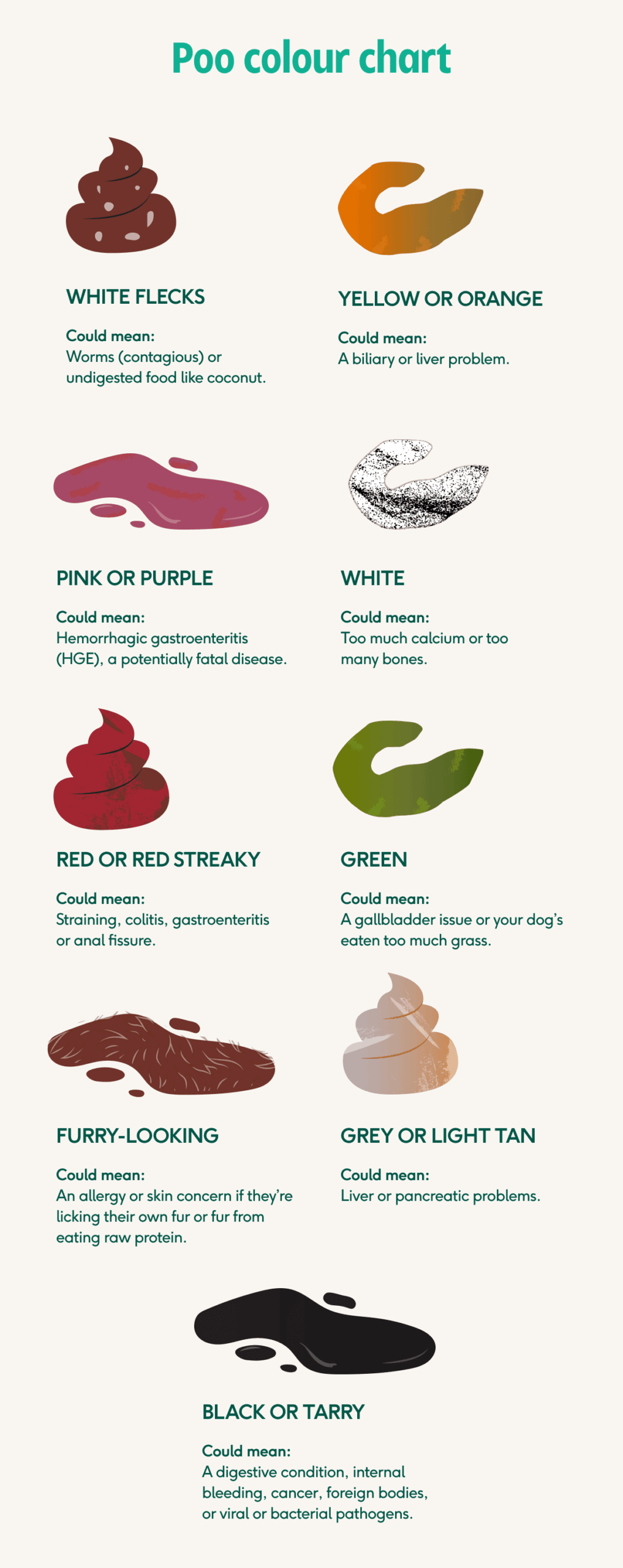 dog's poop color chart