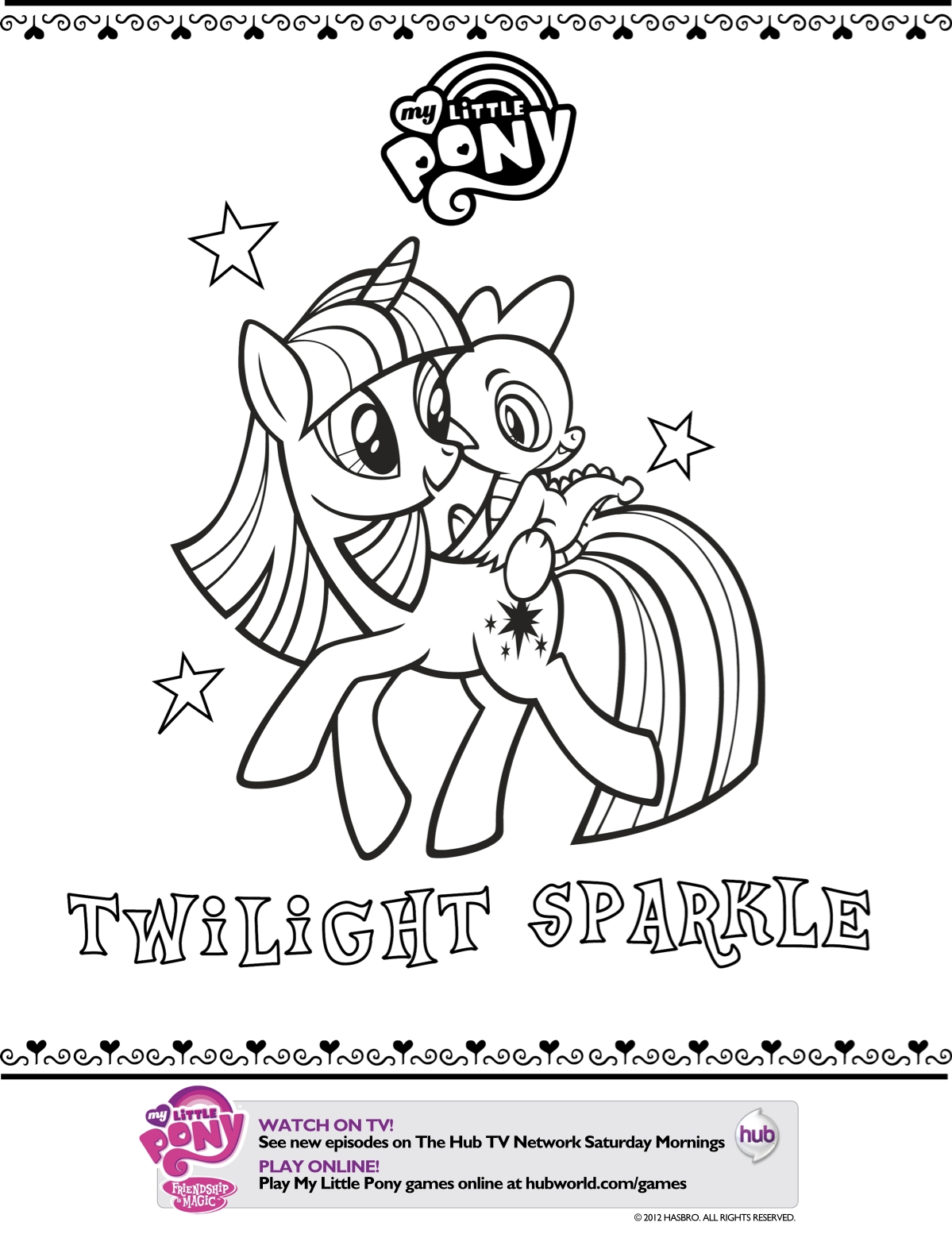 my little pony printable coloring book
