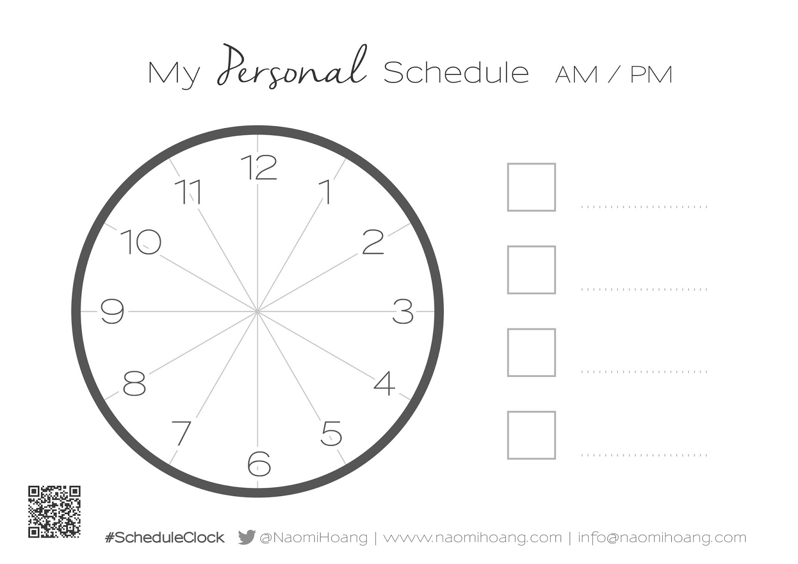 My Personal Schedule Clock Naomi Hoang