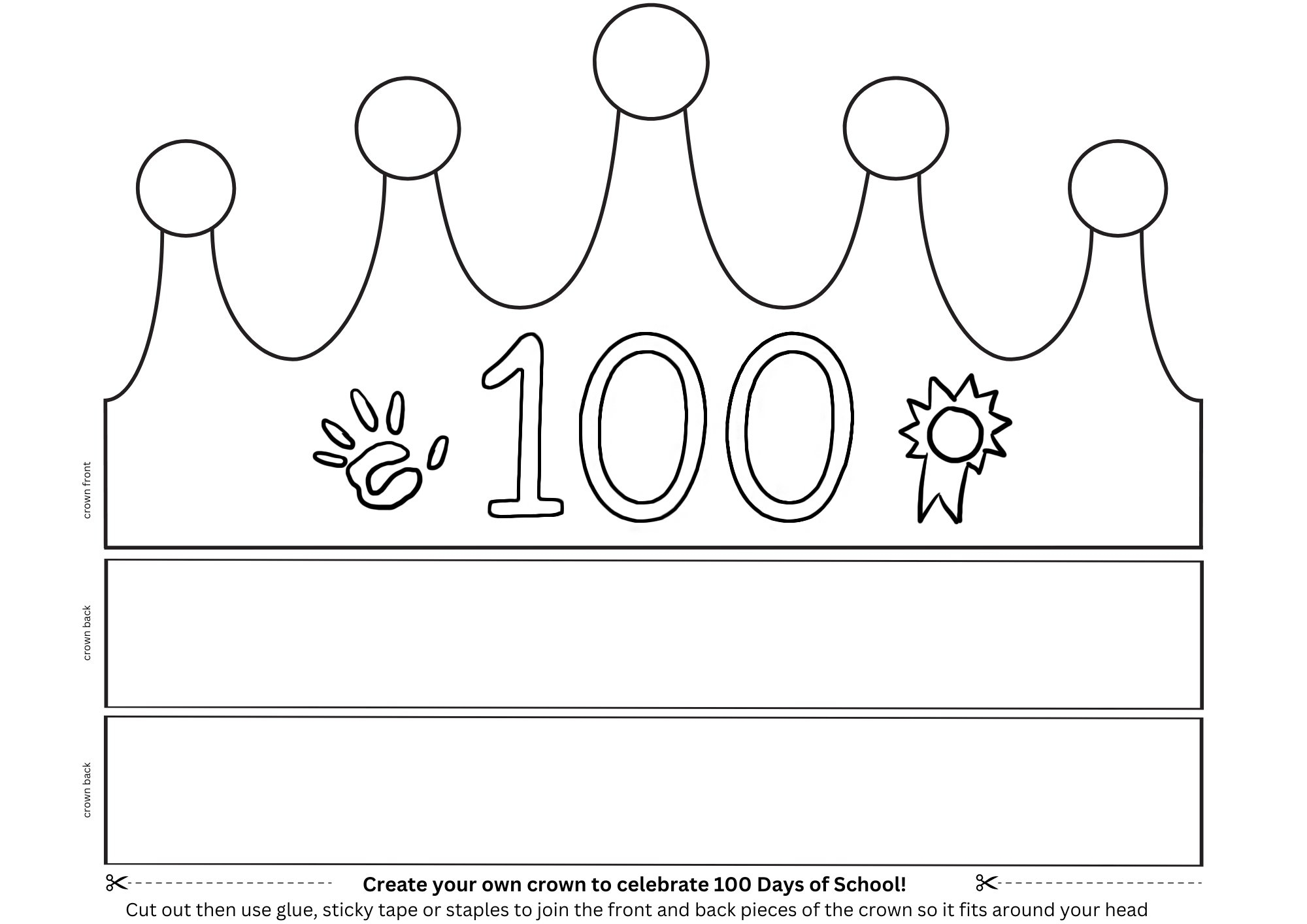 Need A 100 Days Of School Dress up Use This Crown Deborah Frenkel