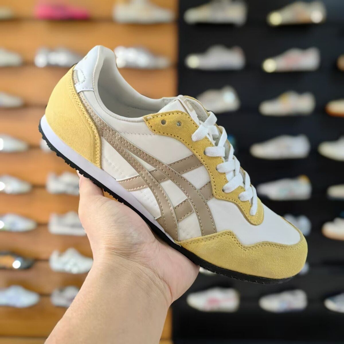 NEW Onitsuka Tiger Serrano 1183B400 753 Yellow brown Sneaker Men s Women s Shoes
