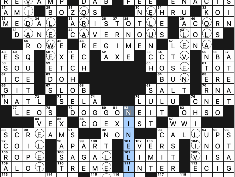 Newsday Sunday Crossword Lightfastness Printable