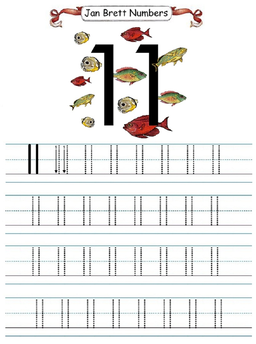 number 11 worksheet for preschool