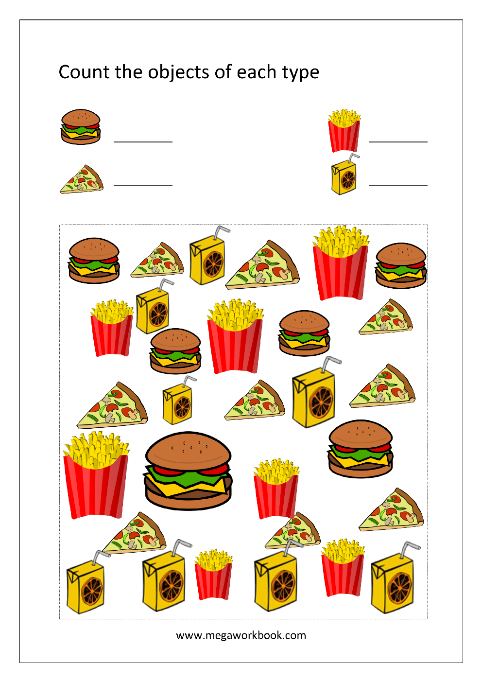 counting objects worksheets