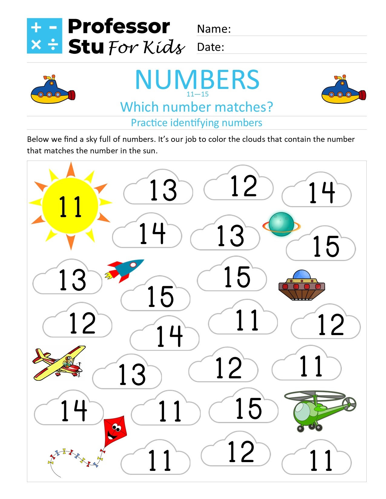 number 15 worksheet