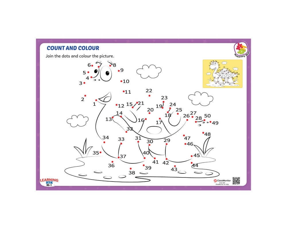 Numeracy Skills Activity Worksheet Join The Dots U0026 Colour The Picture ClassMonitor