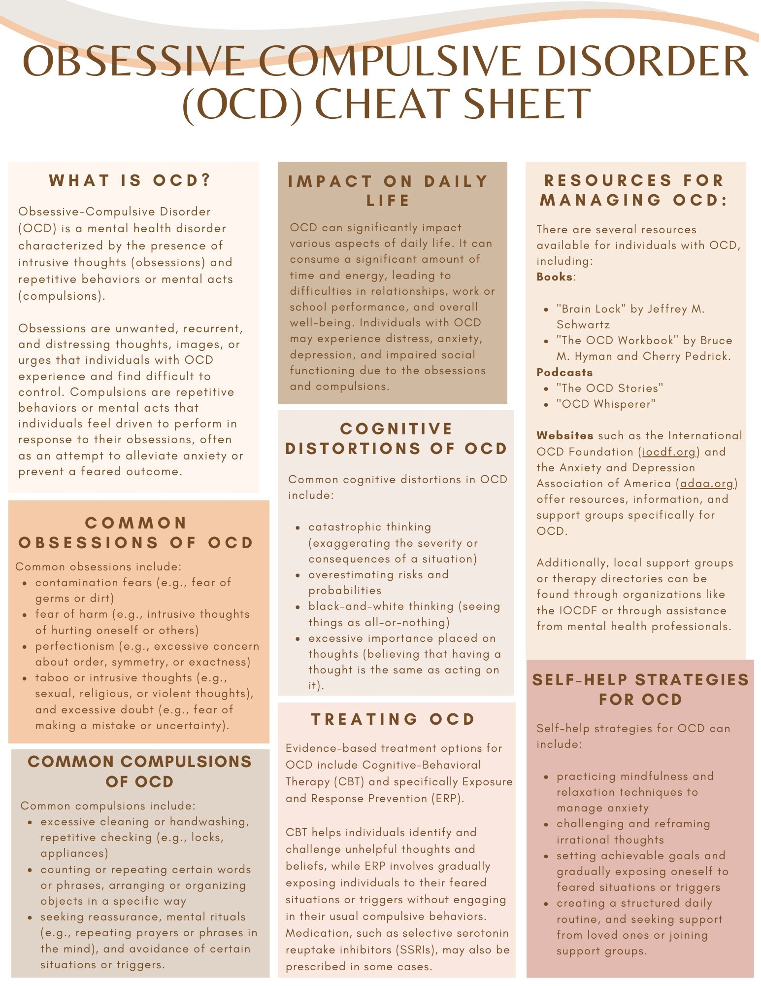 obsessive compulsive disorder worksheets