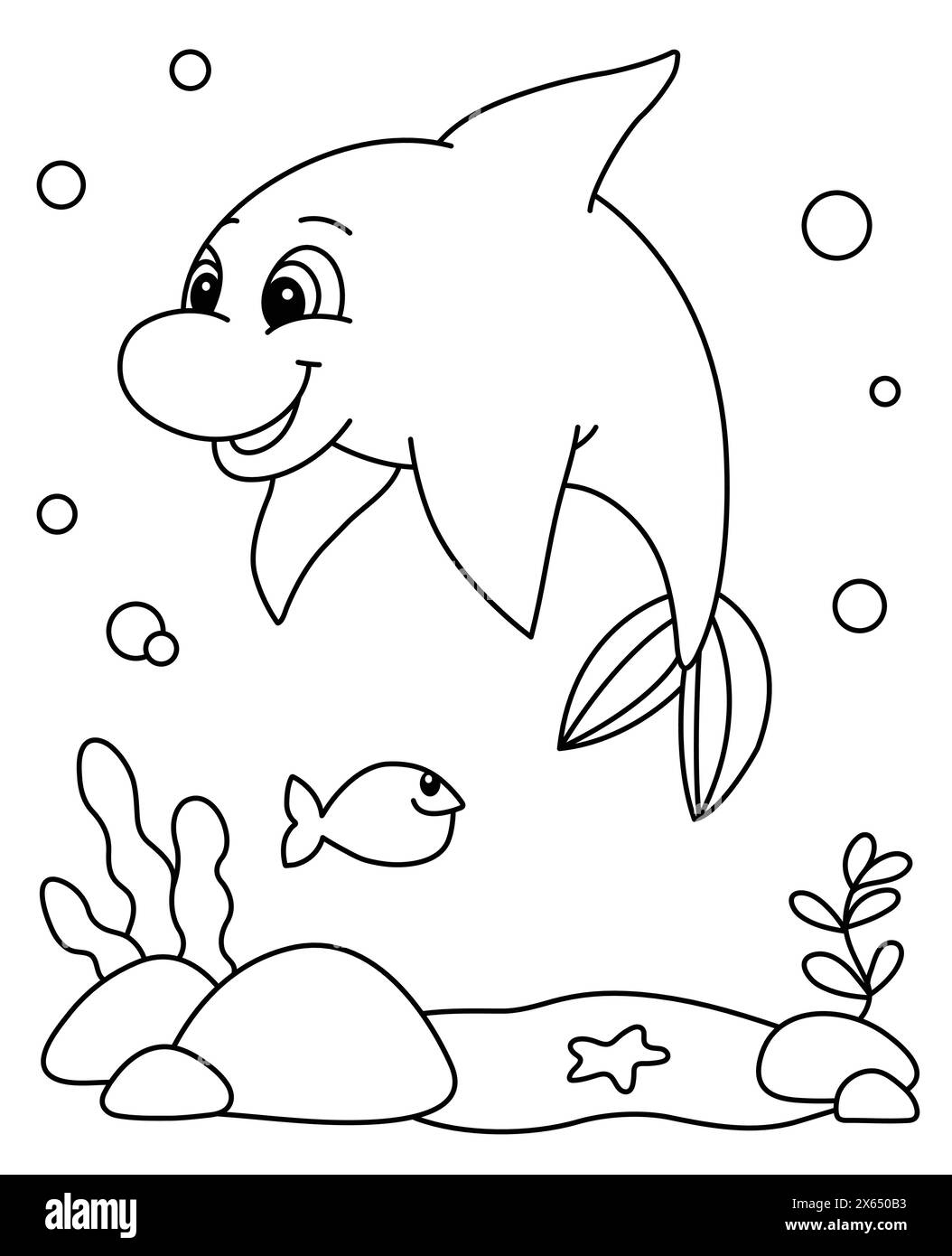 sea animals color pages