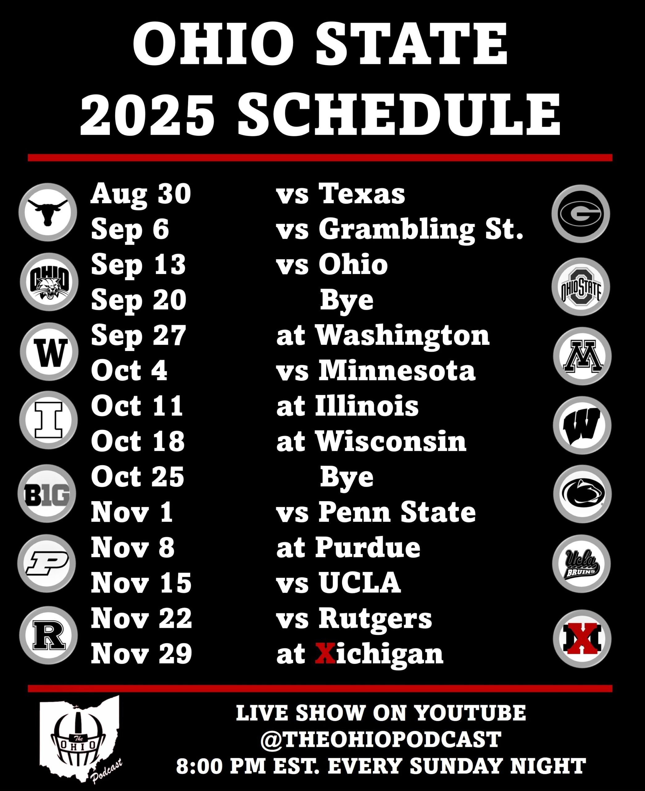 ohio state football schedule 2024 printable