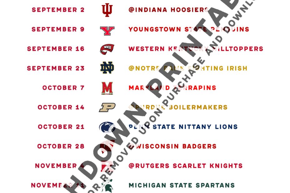 OHIO STATE BUCKEYES 2022 COLLEGE FOOTBALL SCHEDULE PREVIEW Worksheets Library