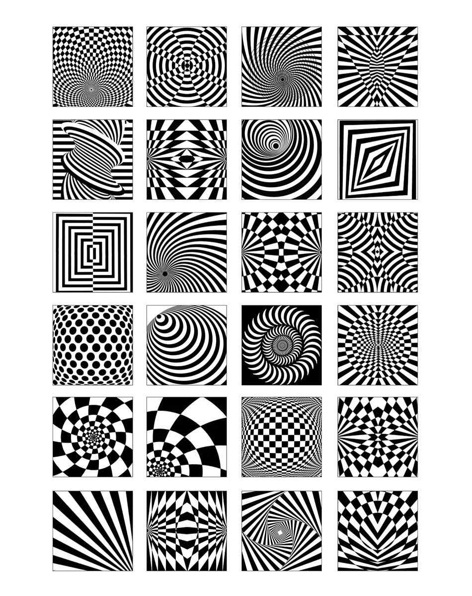 optical illusion coloring pages printable
