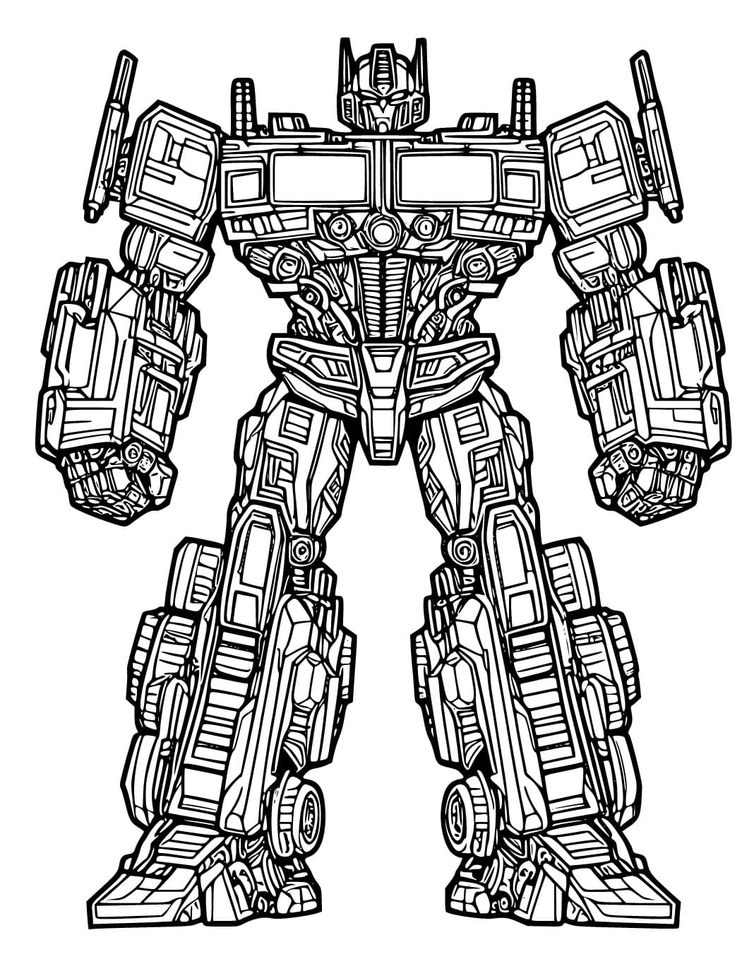 optimus prime pictures to color