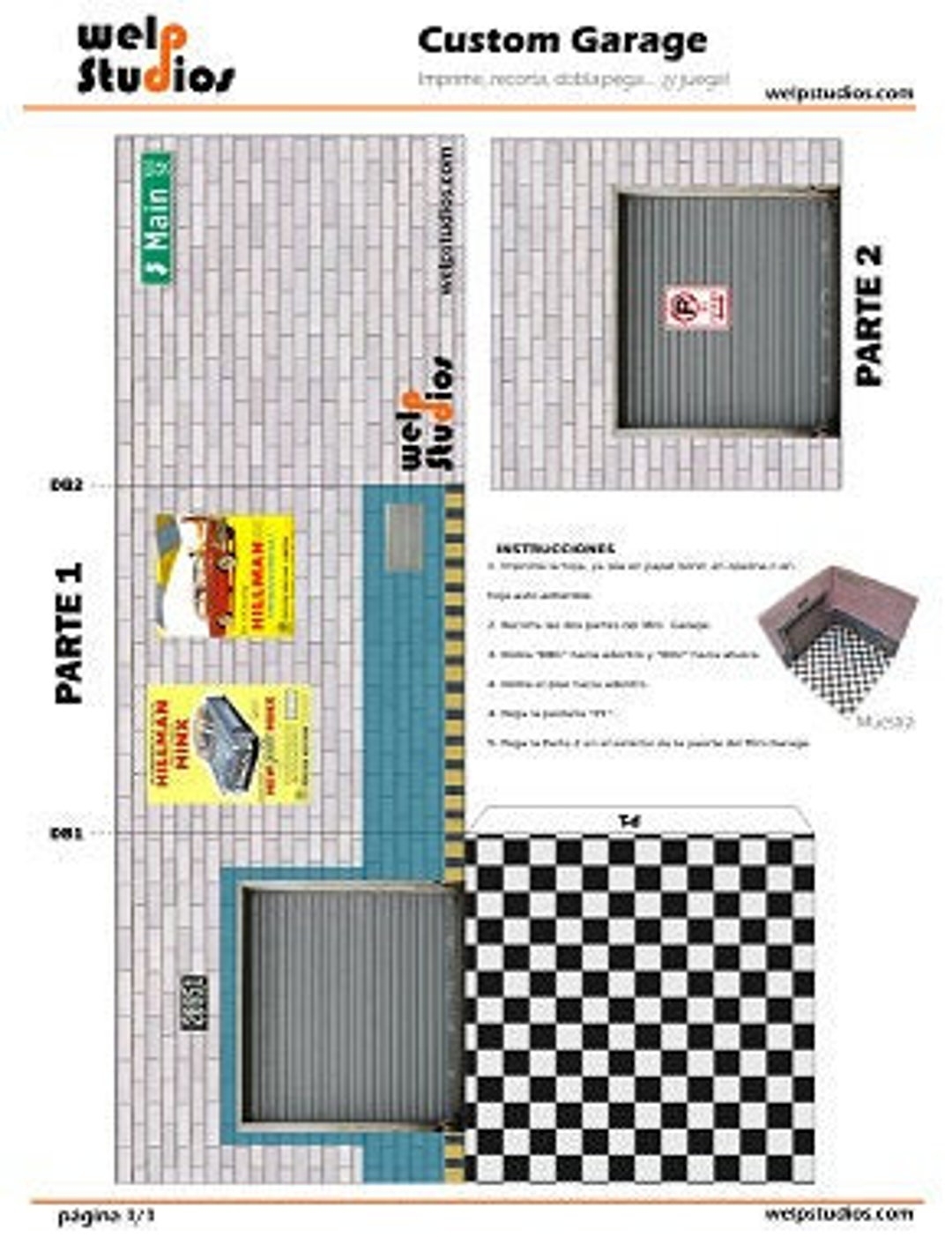 Pack Of 3 Printable Dioramas To Display 1 64 Scale Cars Etsy