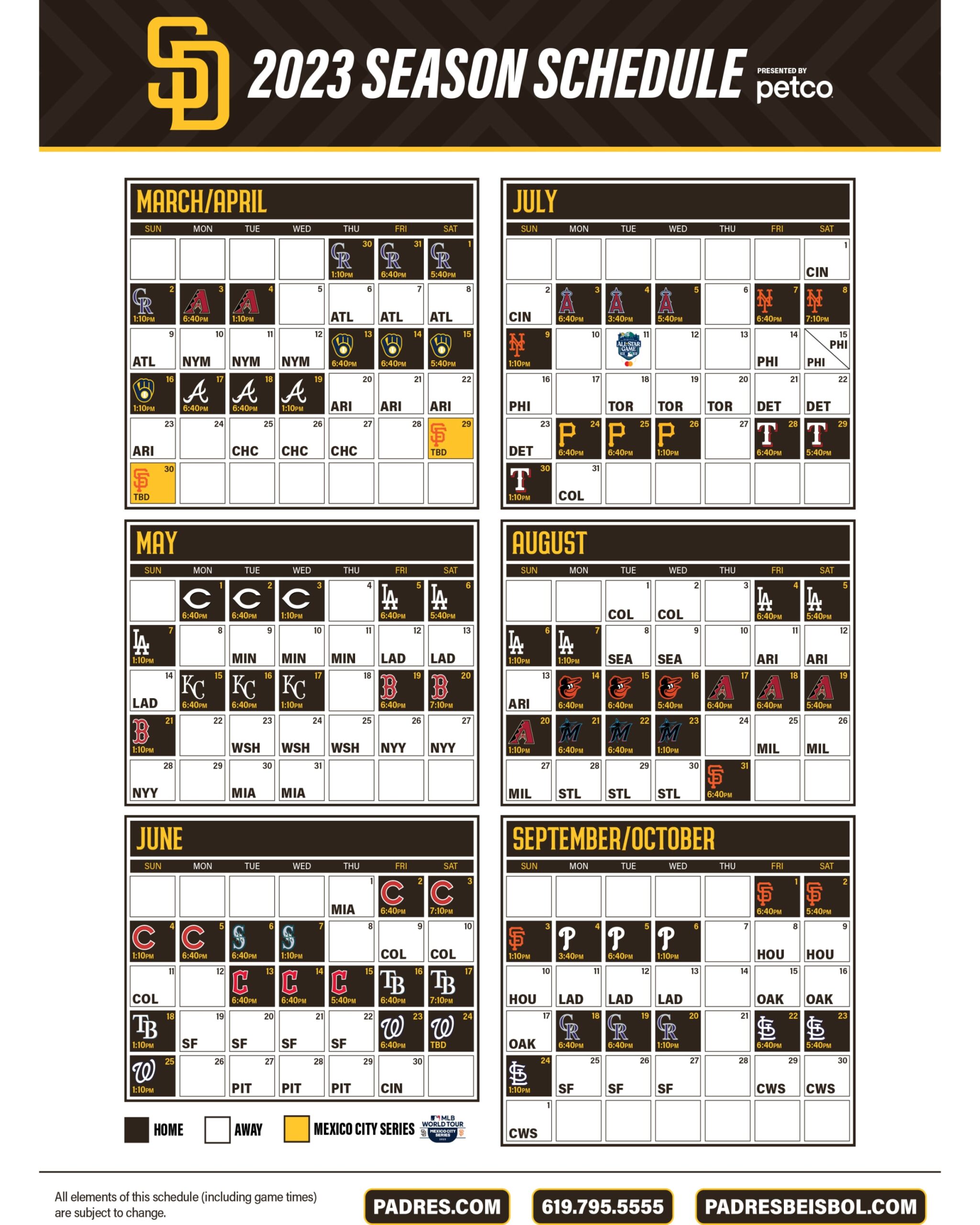 Padres Schedule