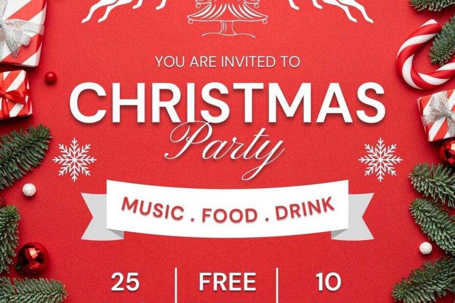 Page 2 Free Printable Customizable Christmas Flyer Templates Canva