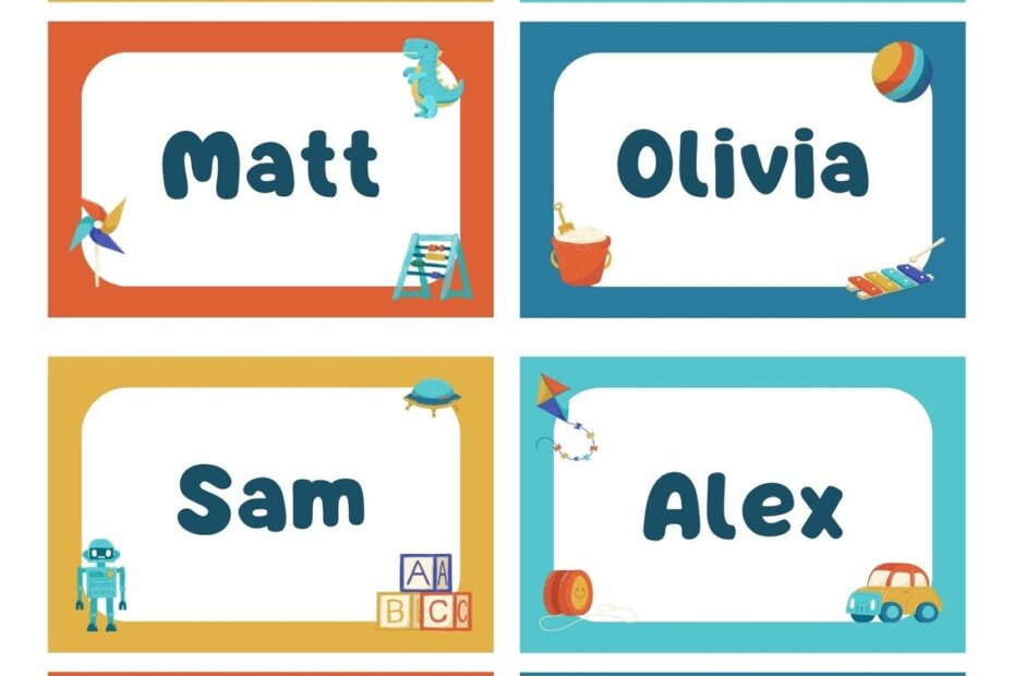 Page 2 Free Printable Customizable Name Tag Templates Canva