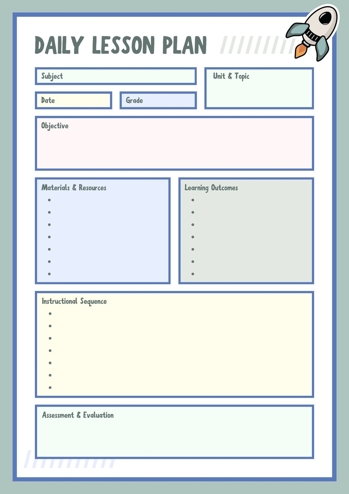 Page 2 Lesson Plan Templates You Can Customize For Free Canva