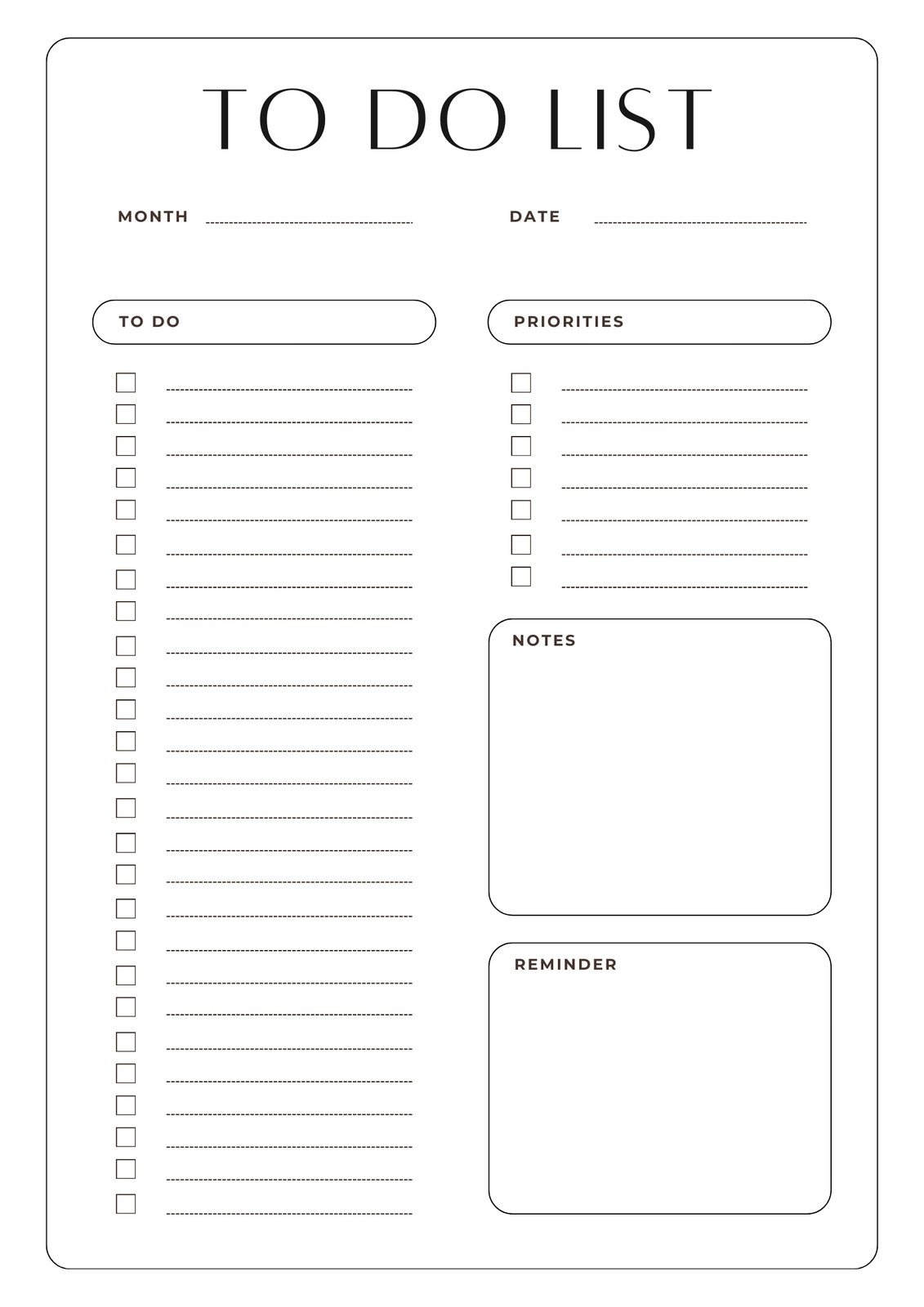 Page 4 Free And Customizable To Do List Templates