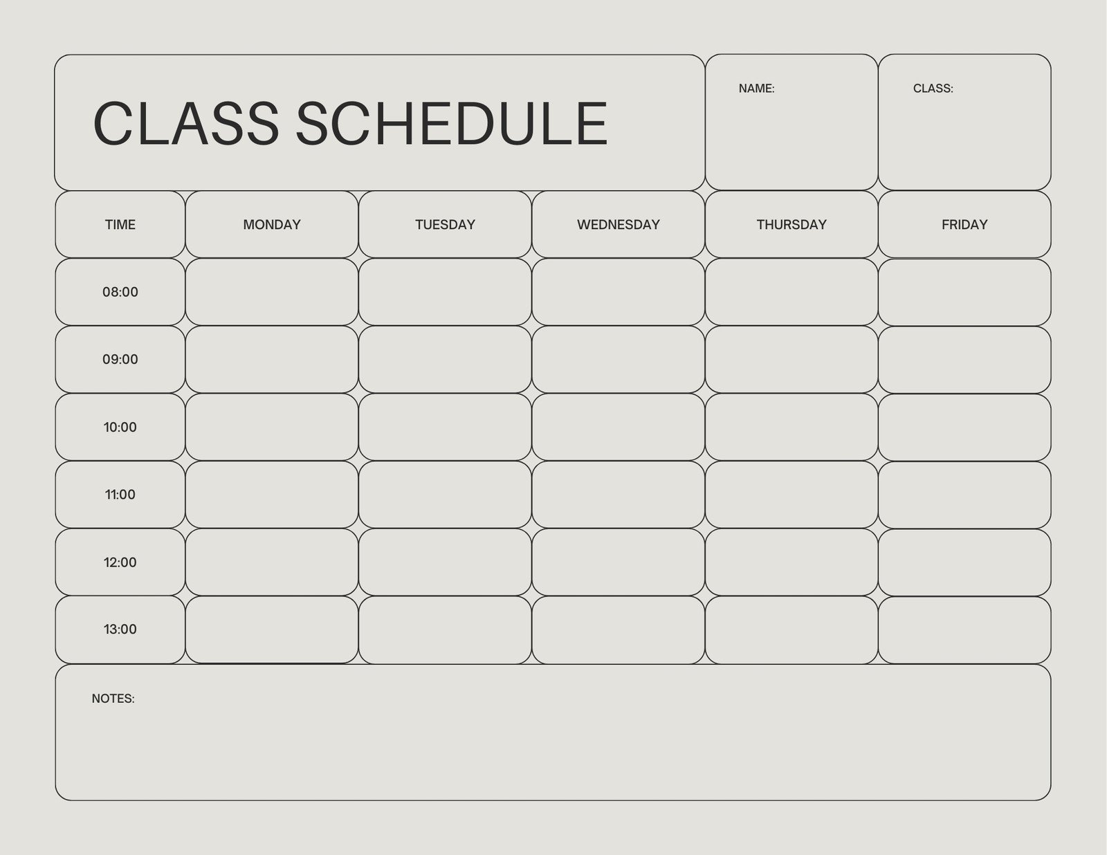 Page 4 Free Printable Class Schedule Templates To Customize Canva
