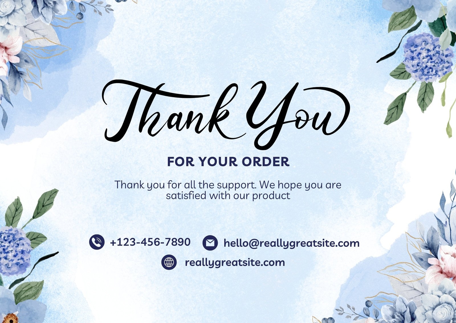 Page 5 Printable Customizable Thank You Card Templates Canva