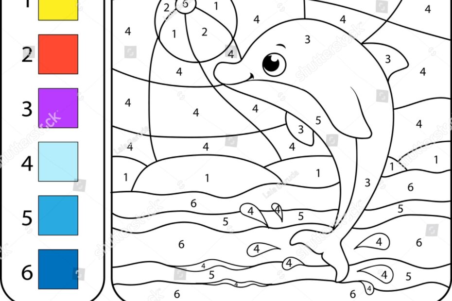 Paint Color Dolphin By Addition Subtraction Stock Vector Royalty Free 1832831803 Shutterstock