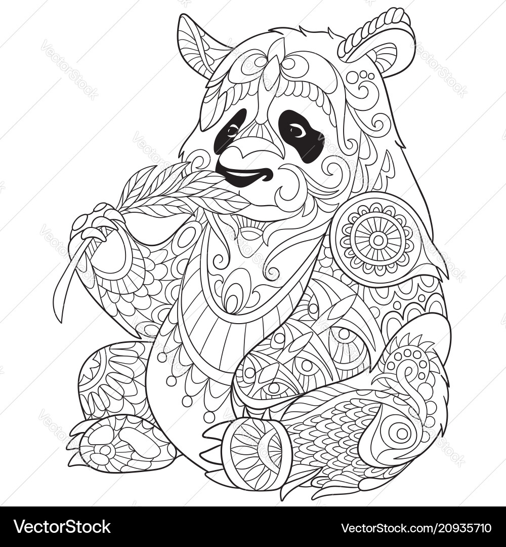 panda printable coloring pages