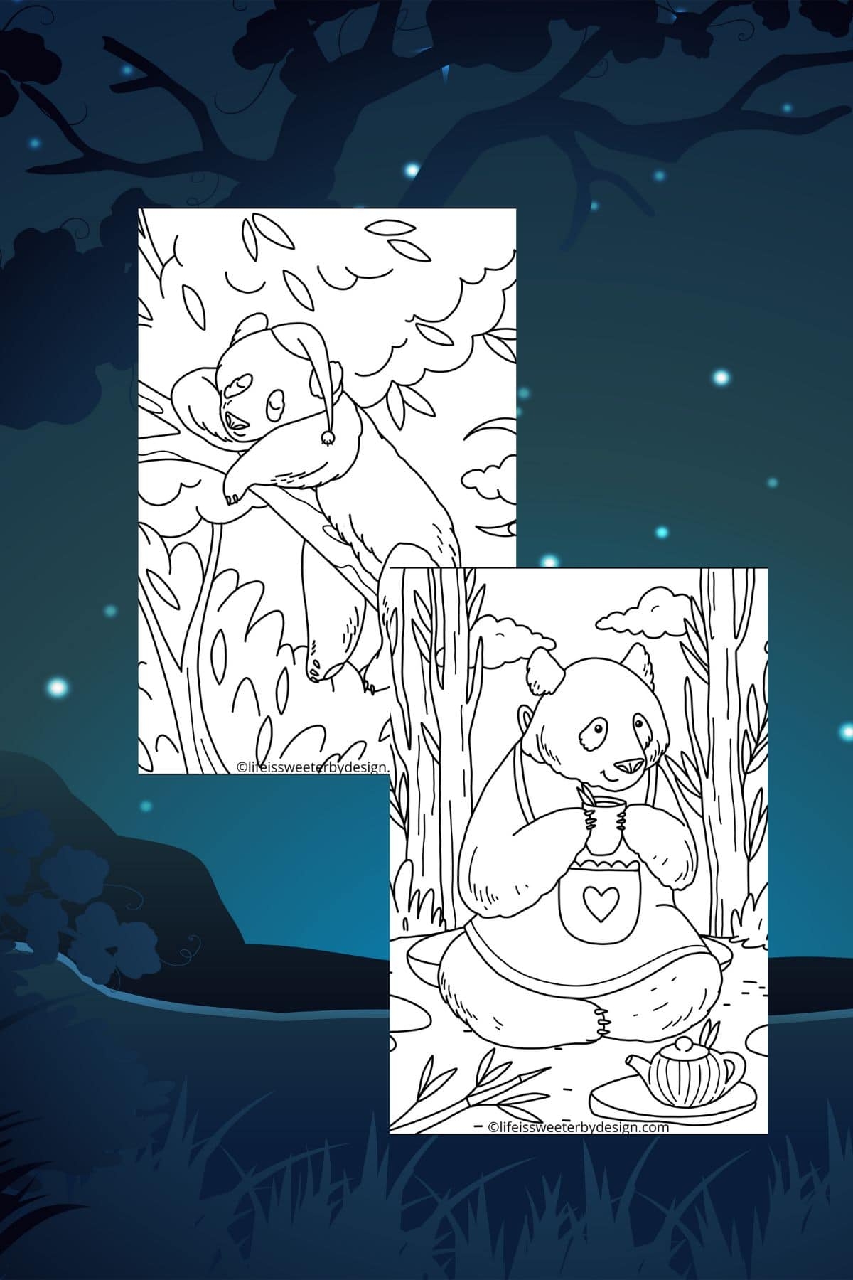 panda bear coloring pages printable