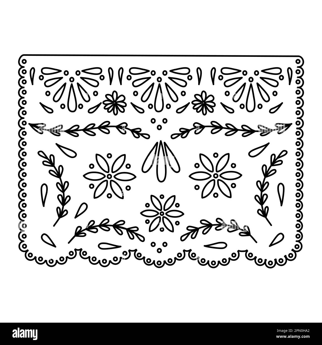 Papel Picado Vector Black And White Stock Photos U0026 Images Alamy