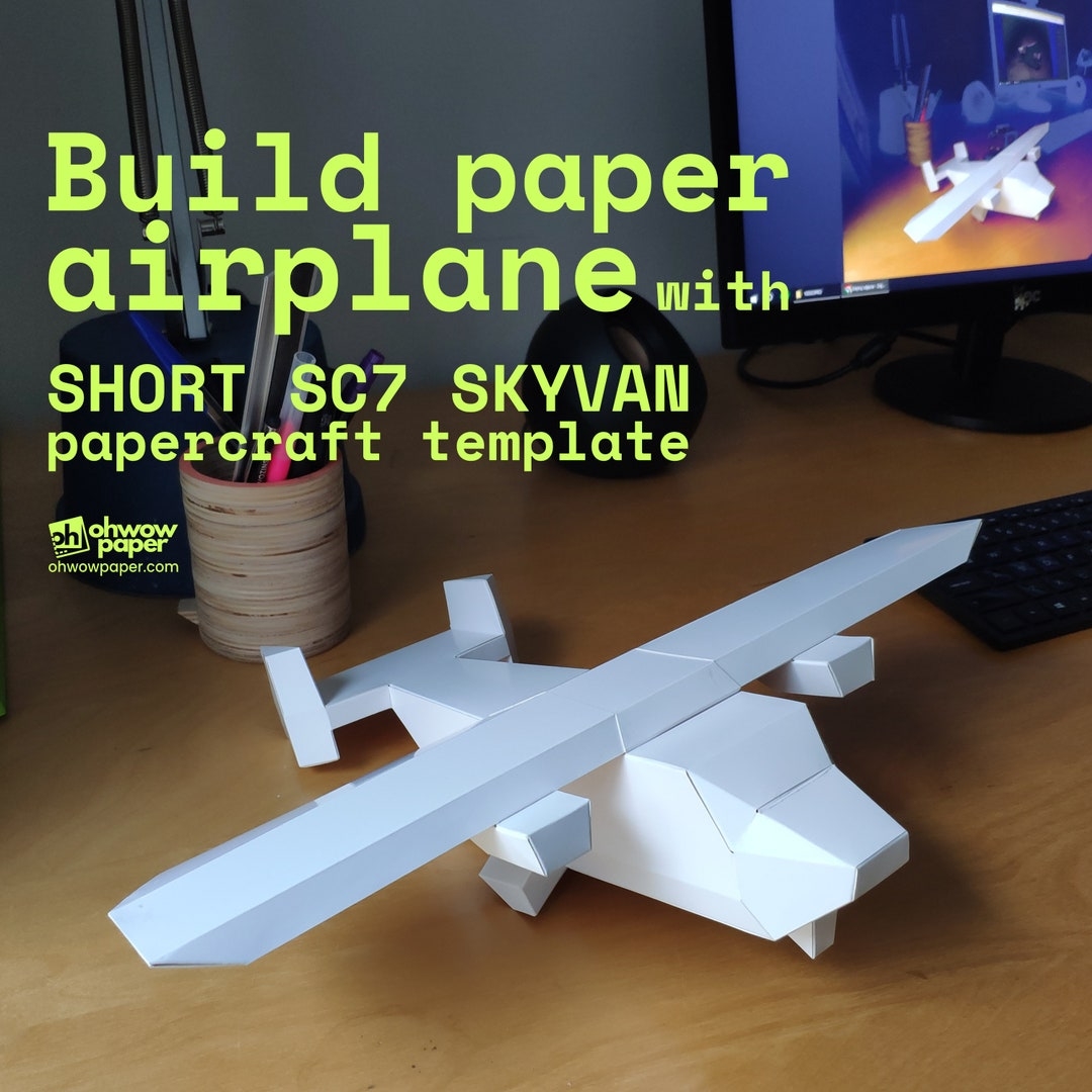 Paper Airplane Papercraft Template Learn How To Make A Paper 