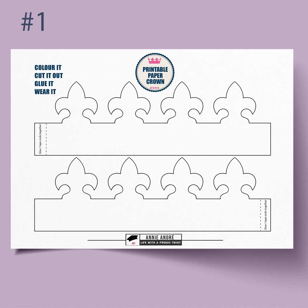 Paper Crown Template French Fleur De Lis Free Printable Download