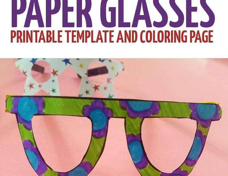 Paper Glasses Color in Pretend Glasses Craft Moms And Crafters