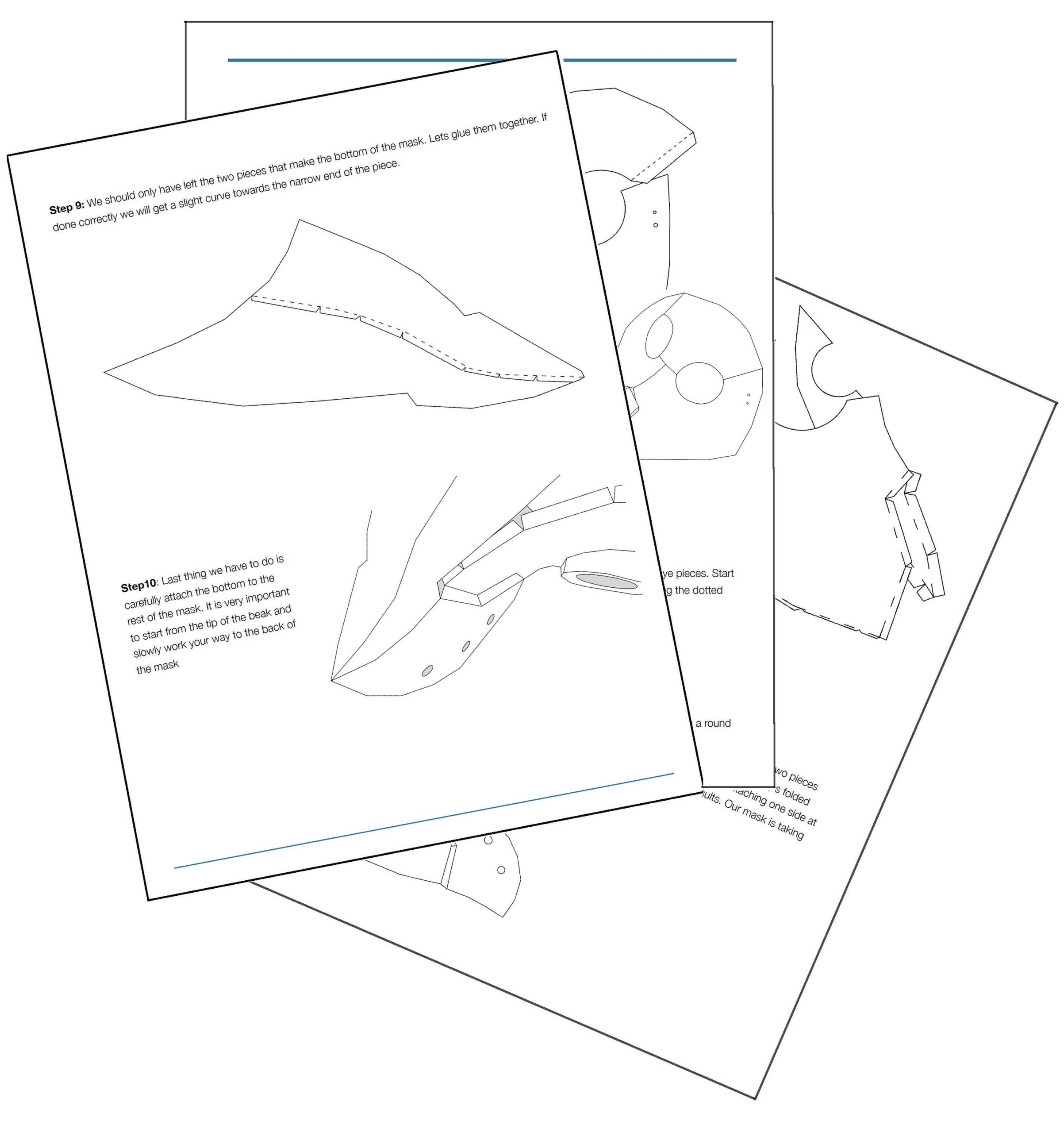 pattern printable plague doctor mask template