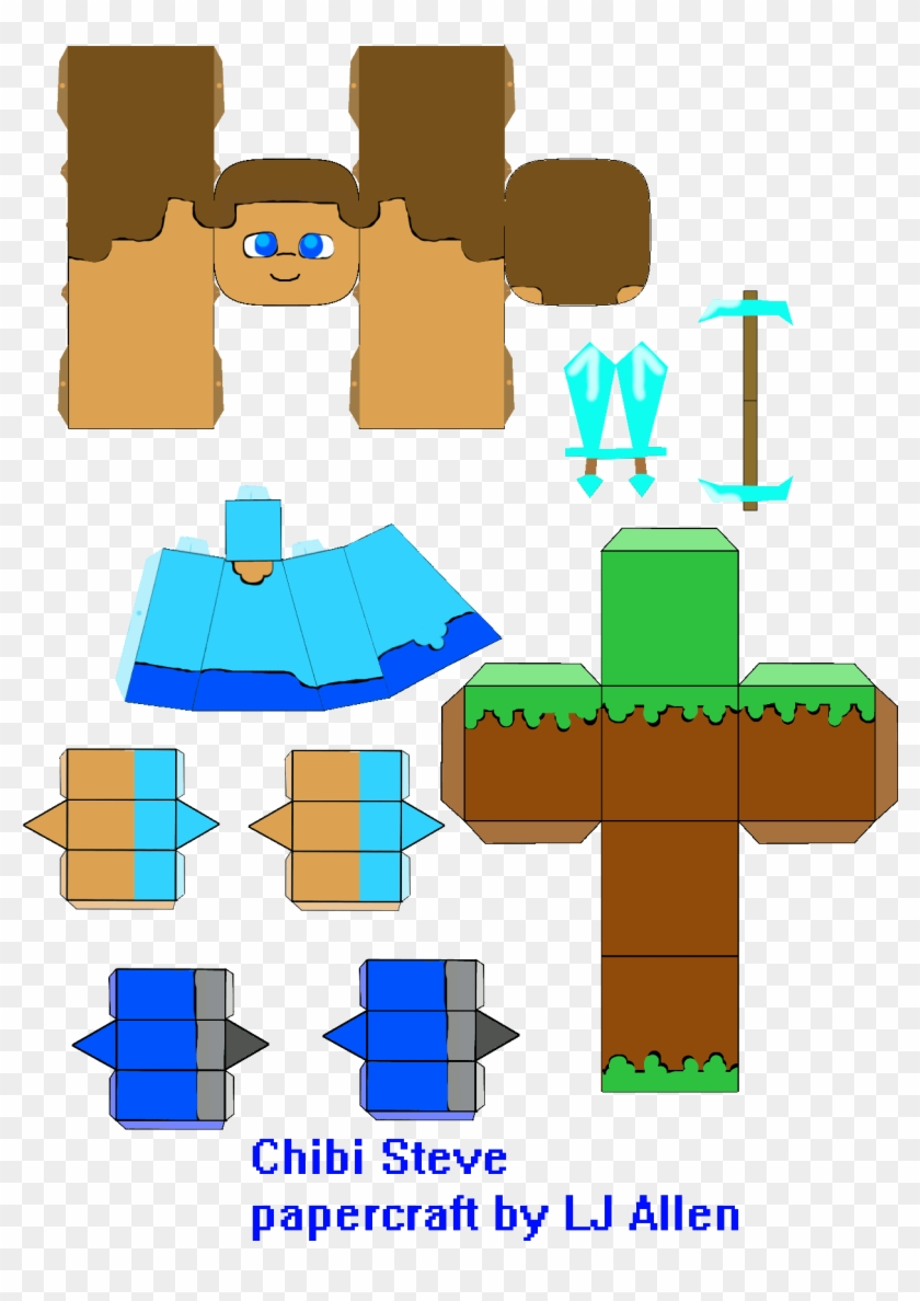 Papercraft Chibi Steve Papercraft Paper Craft Free Transparent PNG Clipart Images Download