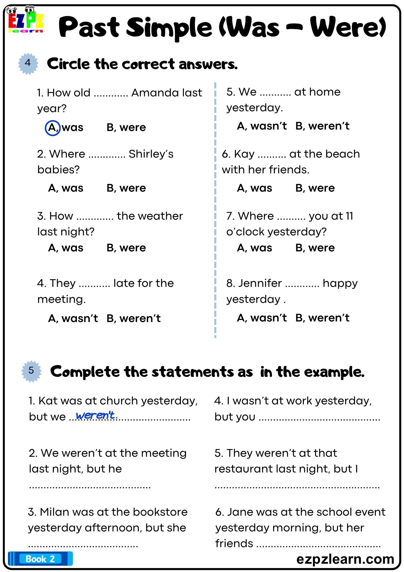 past simple worksheet