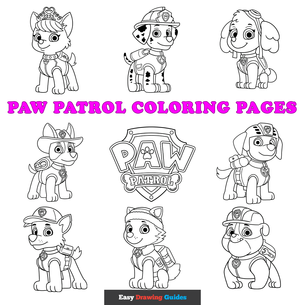 paw patrol free coloring printables
