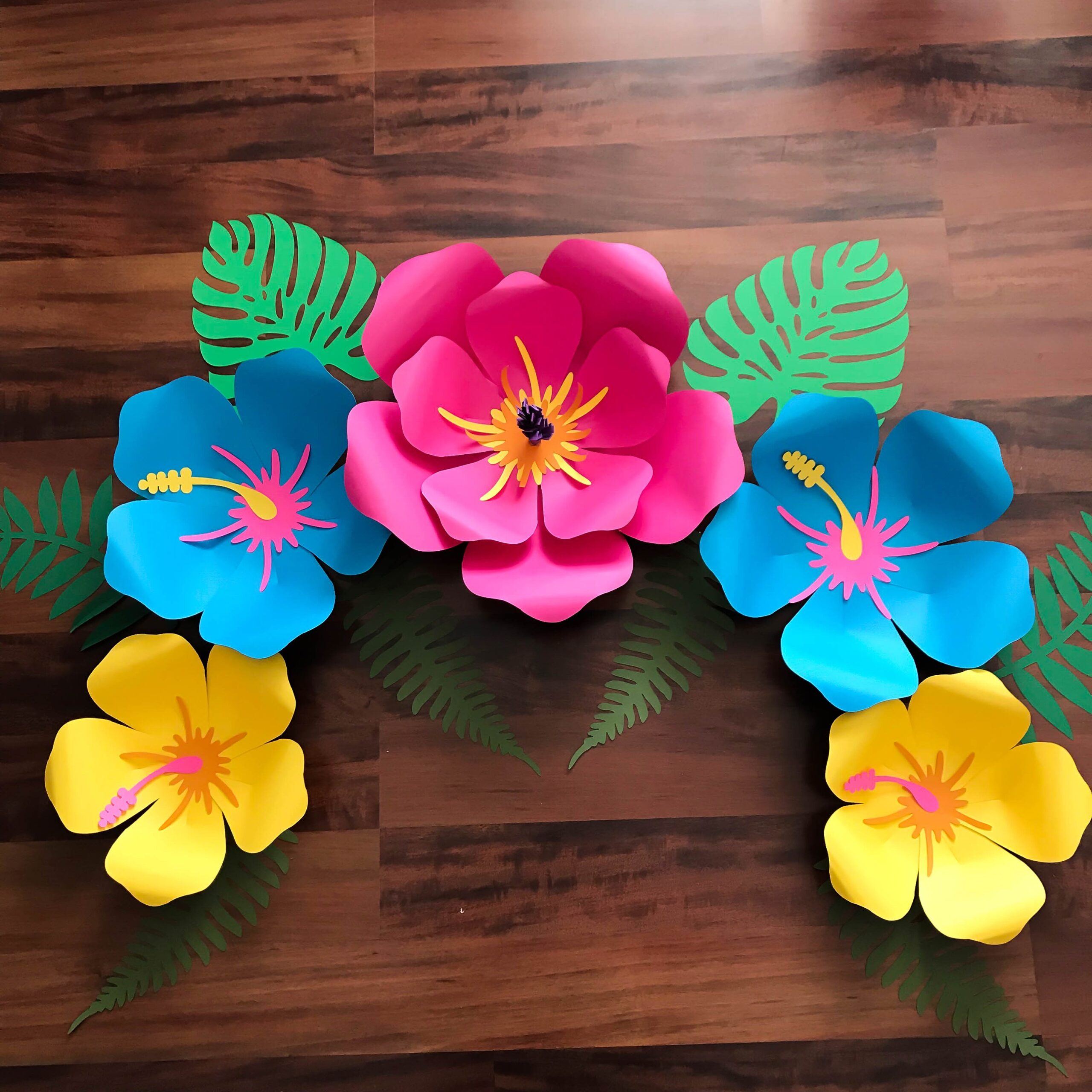 PDF Petal 101 Printable Digital Instant Download Paper Flowers Template To Make Unlimited Hibiscus Flowers For Hawaiian Theme Party DIY Etsy