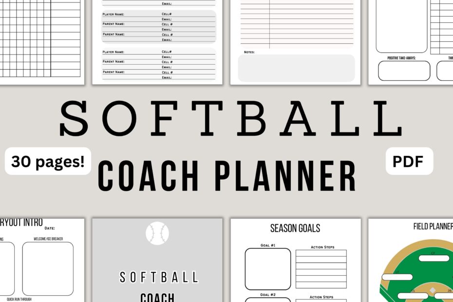 PDF Softball Coach Planner Softball Planner Softball Practice Planner Softball Game Planner Softball Coach Binder Etsy Israel