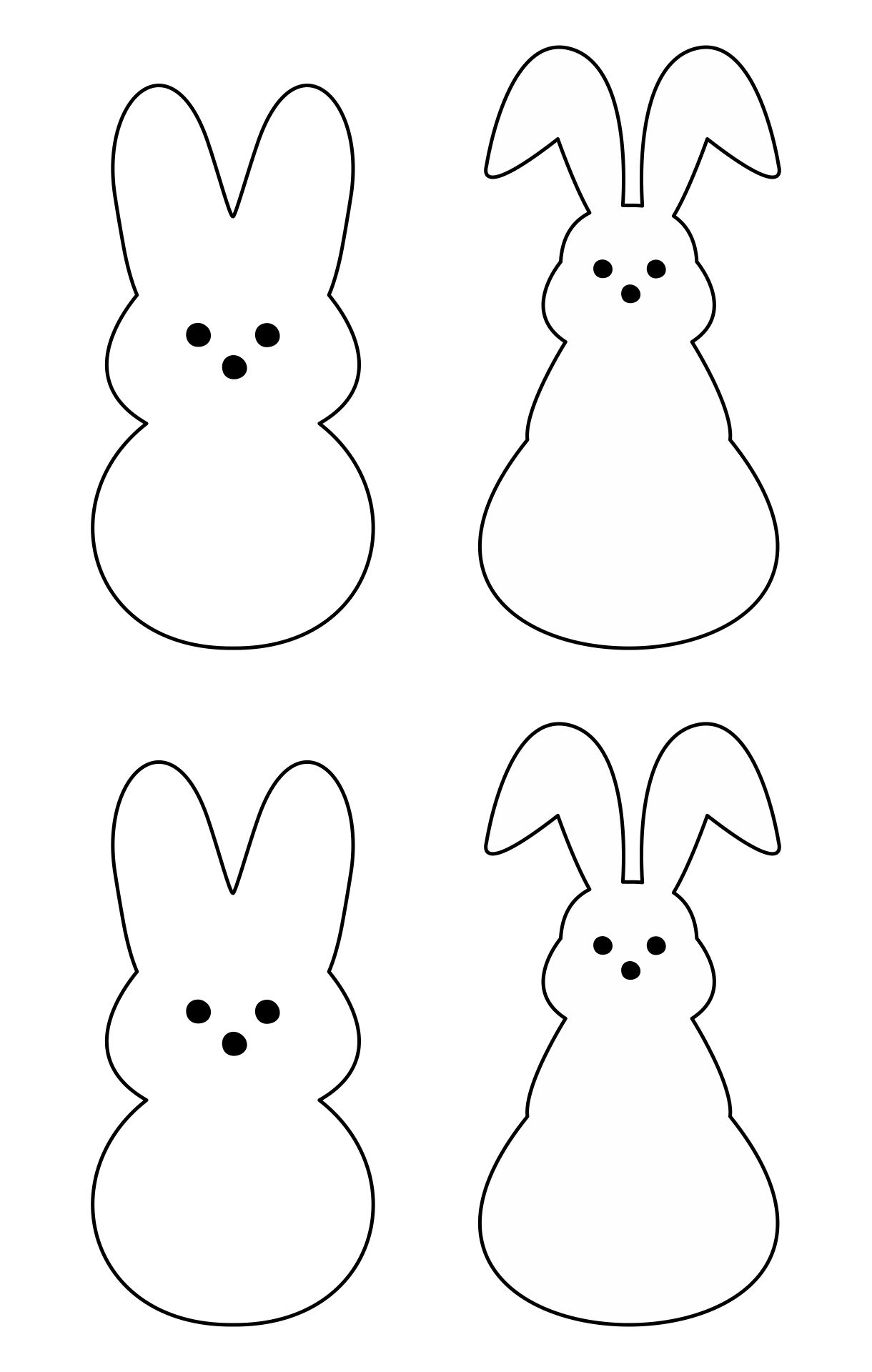 peeps chick template printable