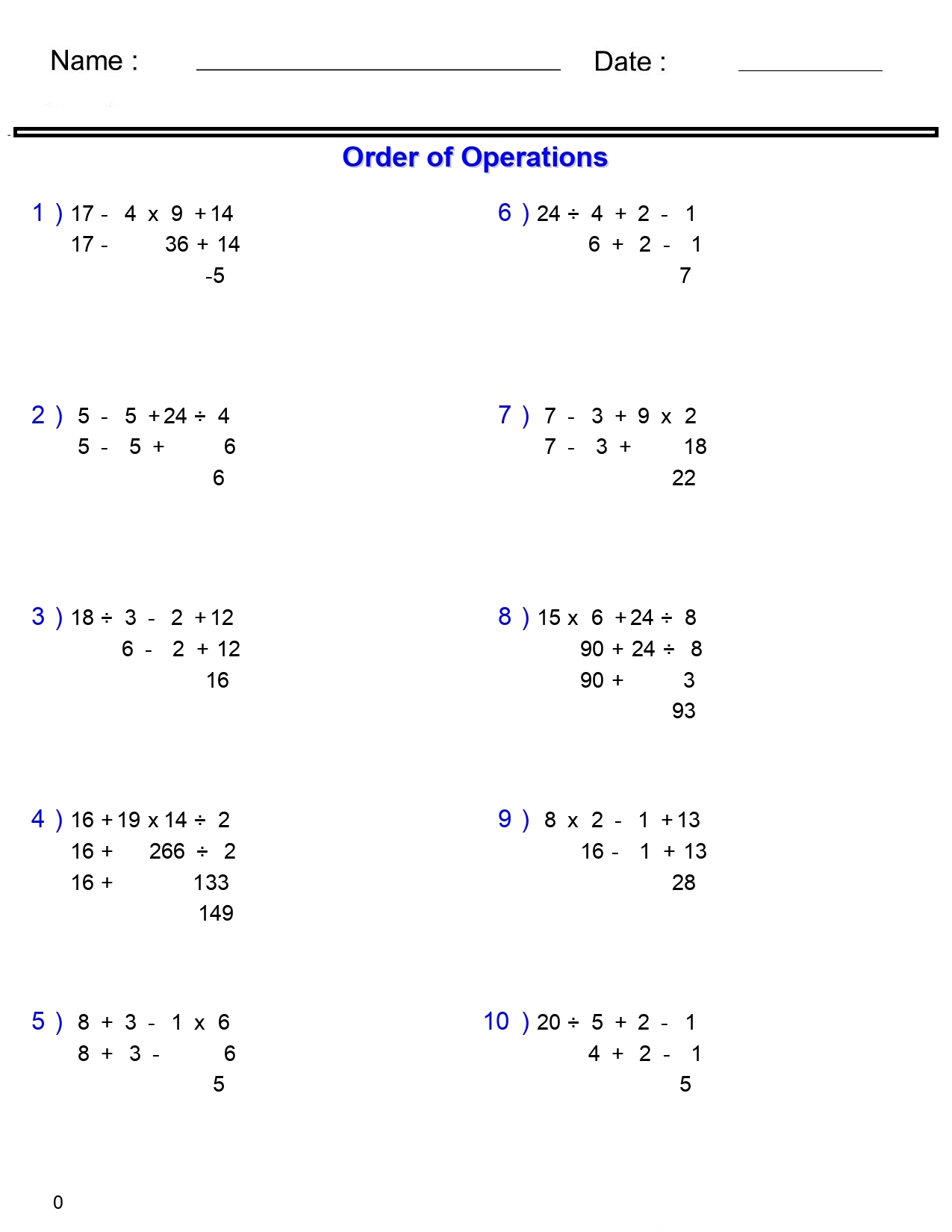 operations with polynomials worksheet