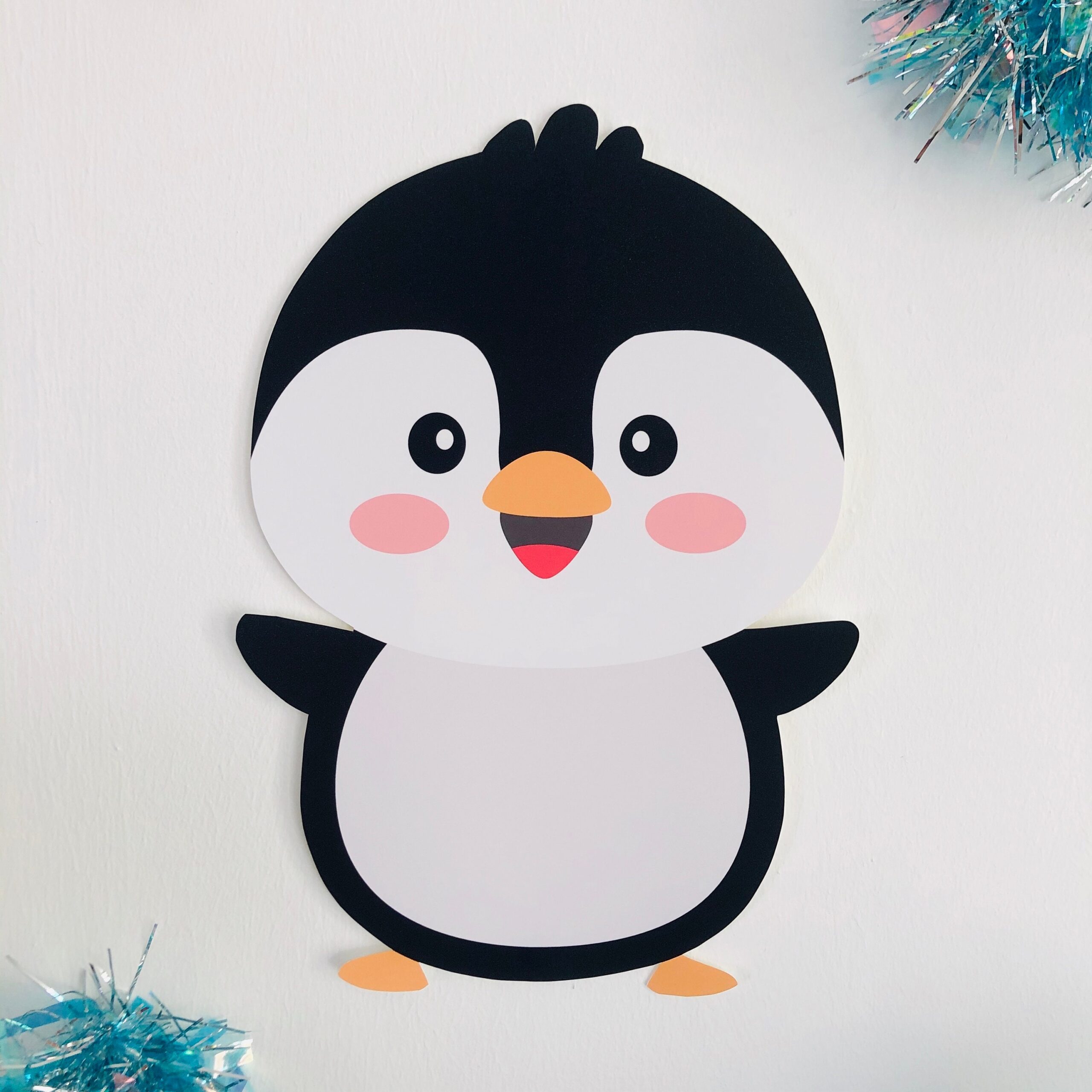 Penguin Cut Out Penguin Party Decorations Printable Etsy